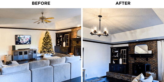 Before/After Chandelier