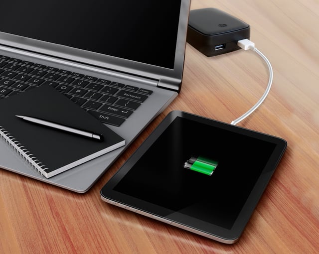 charge multiple devices at your desk with a USB tabletop charging station