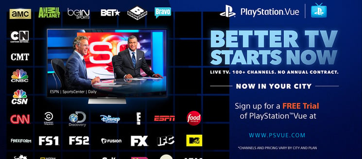 Playstation Vue is another great streaming alternative for sports fans