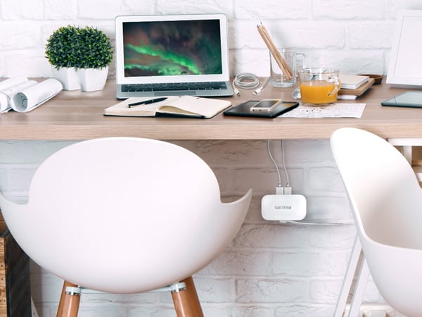 Use a Philips USB Charging Station to organize your cords and charge your devices at your desk.