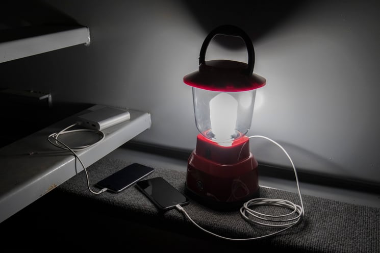Pick up an EcoSurvivor LED lantern that does double duty with a built-in USB charging port.
