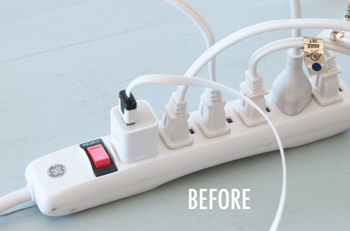 Once you have your charging station set up there are many labeling methods you can use with items from around your home.