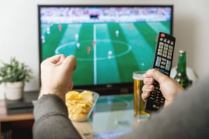 Soccer Game on TV