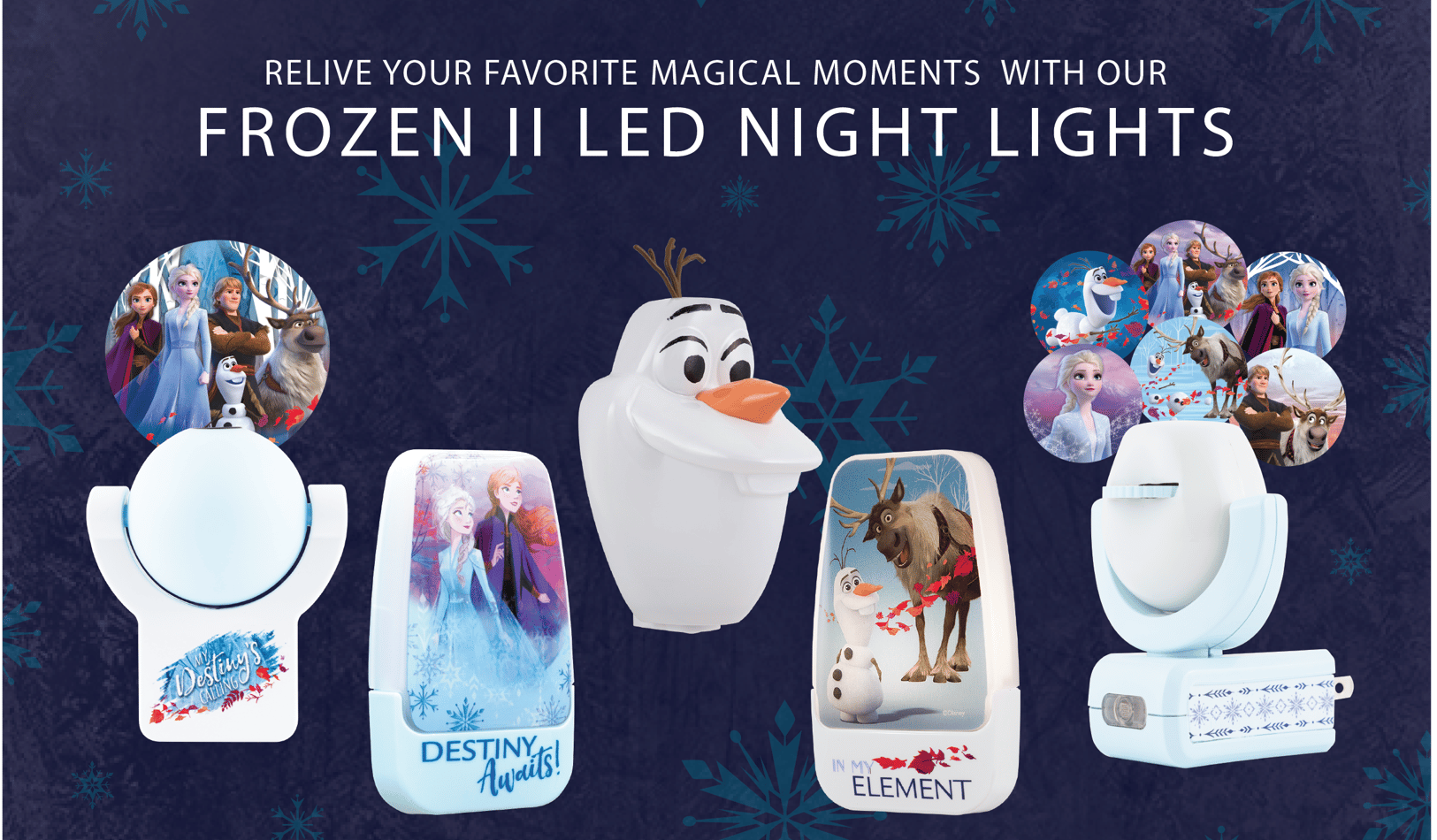 Introducing Our New Frozen 2 Night Light Lineup