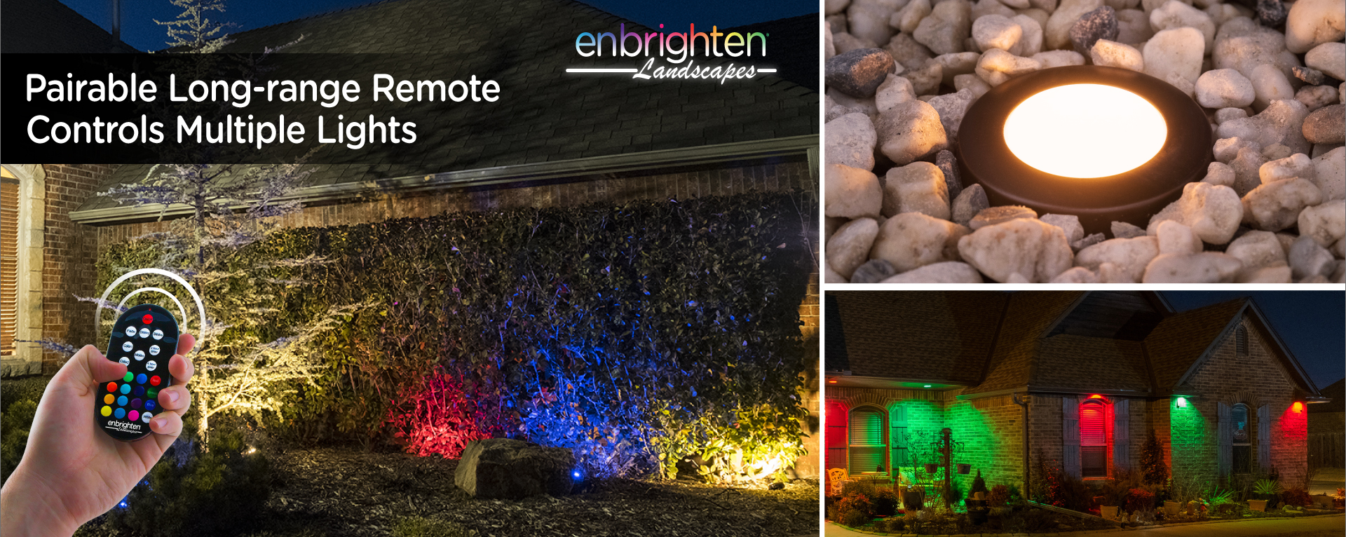 Meet Enbrighten Landscape Lights. Color Changes Everything