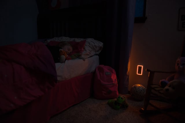 SleepLite Night Light emits warm amber light to support better sleep